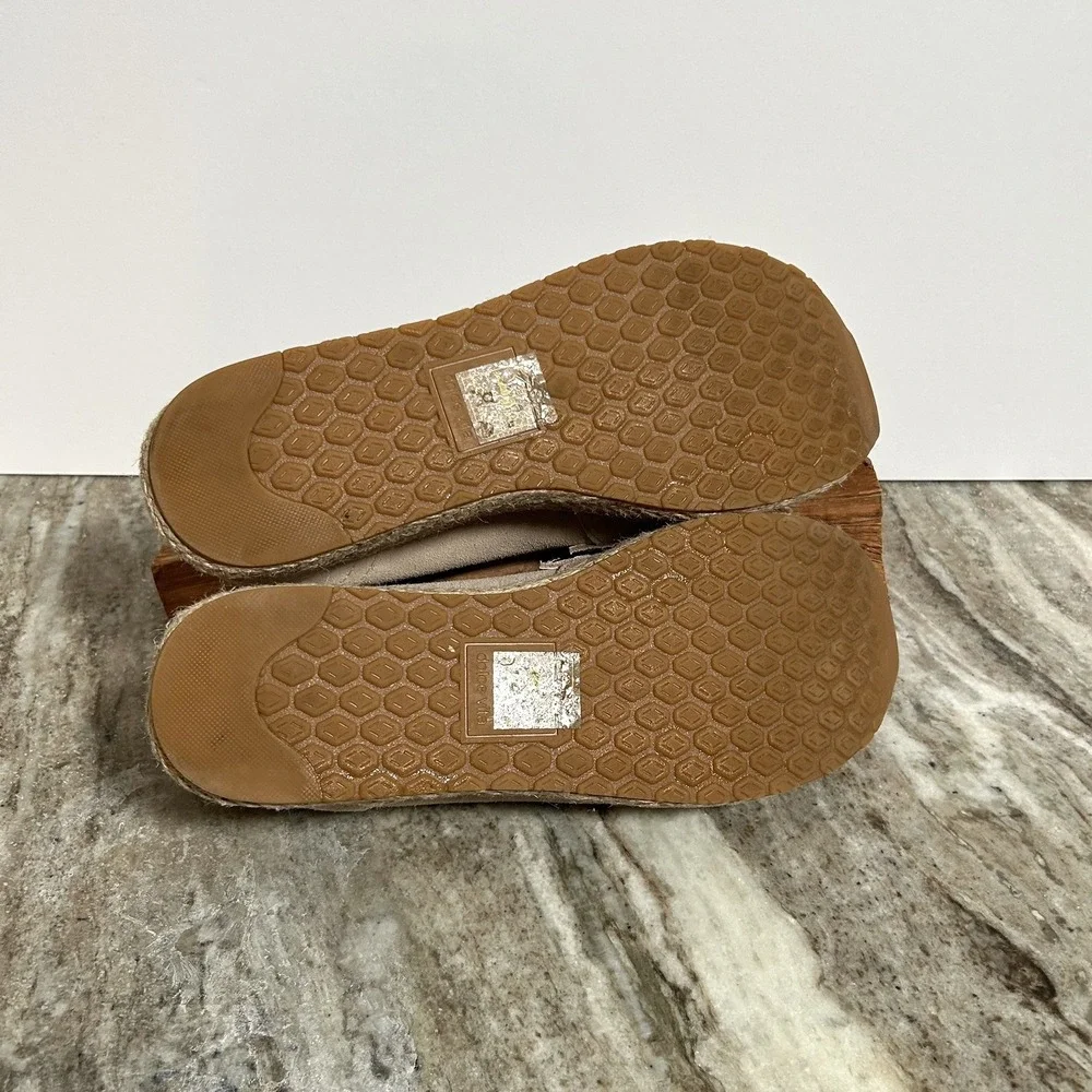 Dolce Vita JALIA Platform Espadrille Wedge Loafer Ivory Suede 7.5